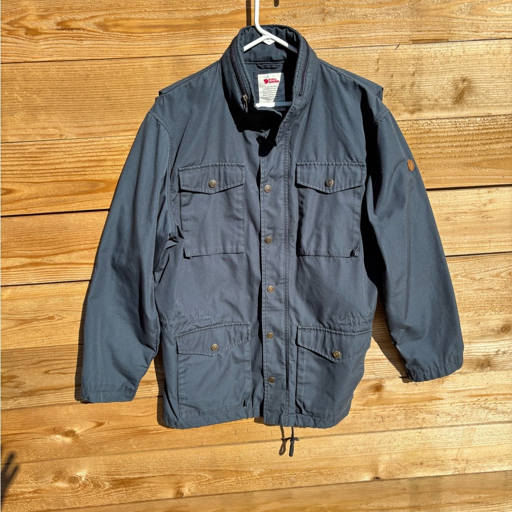 Fjallraven Steel Blue Military Field Jacket, Men’s Large